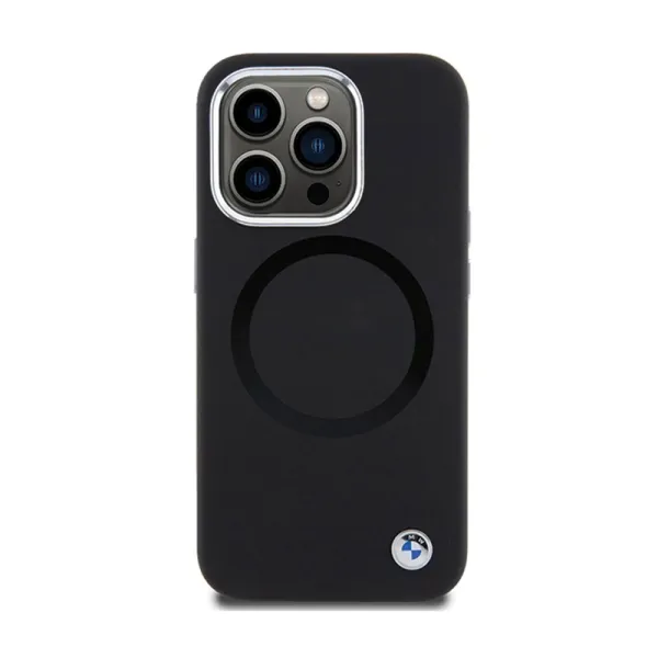 BMW Signature Liquid Silicone MagSafe - Case for iPhone 15 Pro (Black)