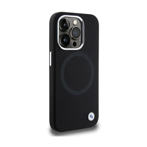 BMW Signature Liquid Silicone MagSafe - Case for iPhone 15 Pro (Black)