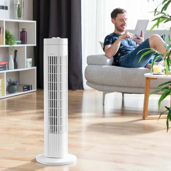 Tower ventilator Fankol InnovaGoods White 50 W