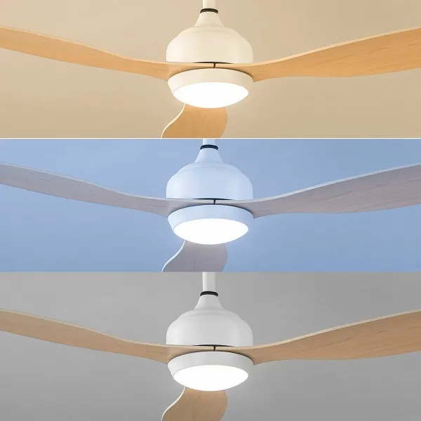 LED Ceiling Fan with 3 ABS Blades Wuled InnovaGoods Wood 36 W