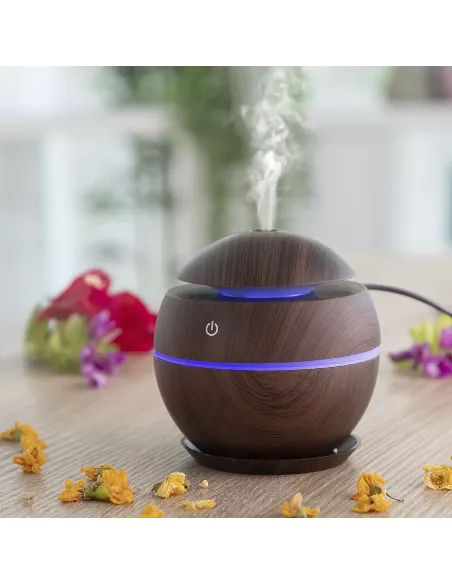 Mini Humidifier Scent Diffuser Dark Walnut InnovaGoods