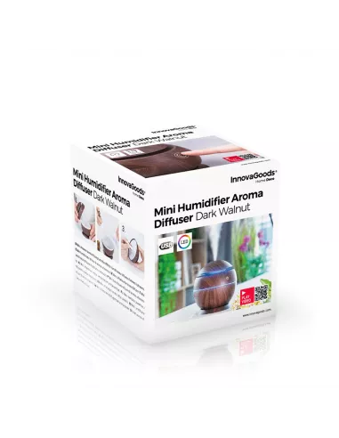 Mini Humidifier Scent Diffuser Dark Walnut InnovaGoods