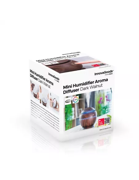 Mini Humidifier Scent Diffuser Dark Walnut InnovaGoods