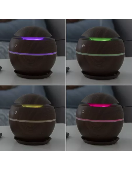 Mini Humidifier Scent Diffuser Dark Walnut InnovaGoods