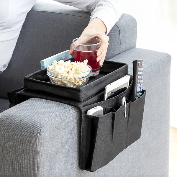 Sofa Tray with Organiser for Remote Controls InnovaGoods IG814809 Polyester (Refurbished A)