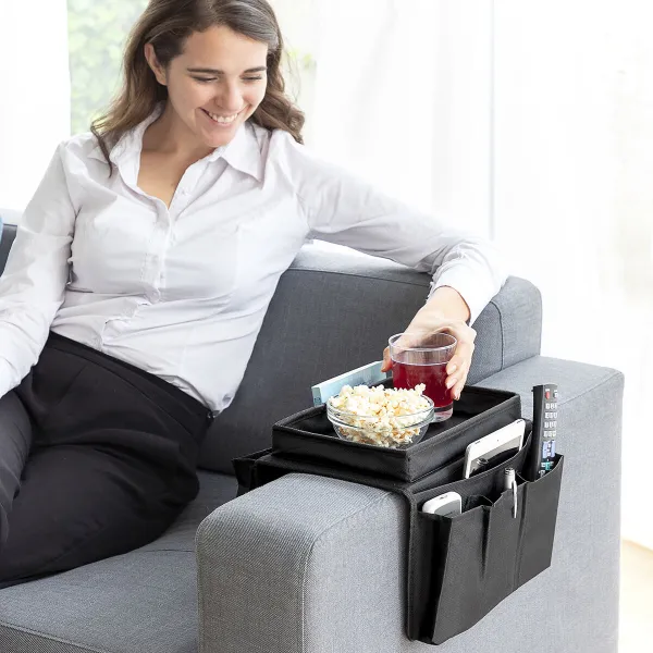 Sofa Tray with Organiser for Remote Controls InnovaGoods IG814809 Polyester (Refurbished A)