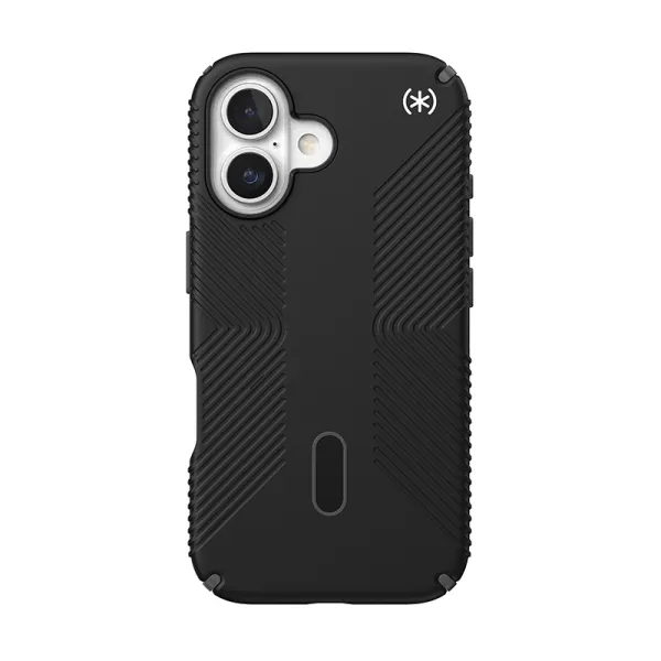 Speck Presidio2 Grip ClickLock & MagSafe - iPhone 16 Case (Black / Slate Gray / White)