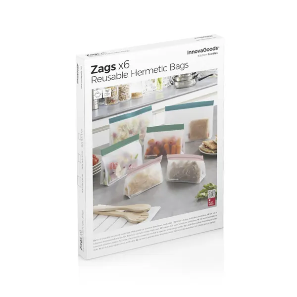 Set of Reusable Hermetically-sealed Bags Zags InnovaGoods 6 Units