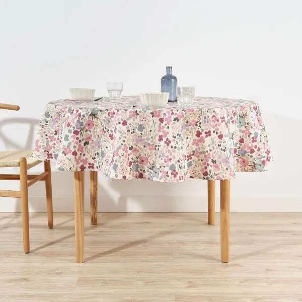 Dėmėms atspari staltiesė Belum 0120-52 Spalvotas Ø 180 cm Gėlės