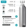 Quokka Solid Kids with strap - Stainless steel thermal bottle 330 ml with strap (Zebras)