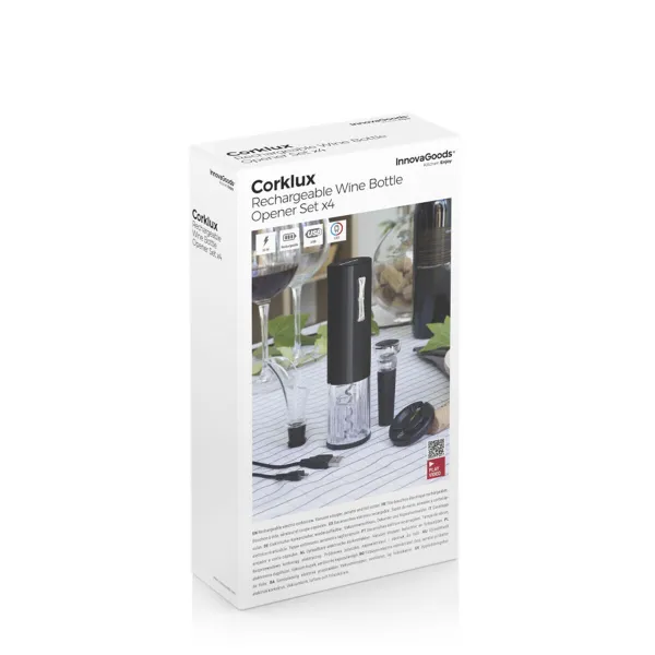 Rechargeable Electric Corkscrew with Accessories for Wine Corklux InnovaGoods