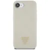 Guess Grained Hot Stamp Peony Triangle Logo MagSafe - Case for iPhone 16e (beige)