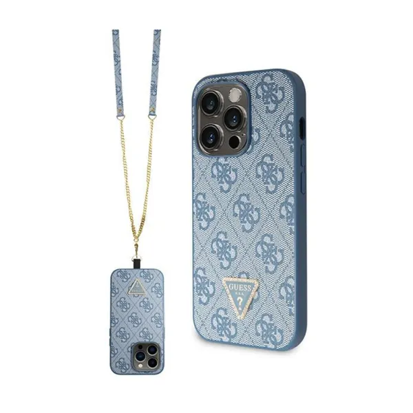 Guess Crossbody 4G Metal Logo - iPhone 14 Pro Case (blue)