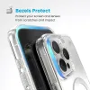 Speck Presidio Perfect-Clear ClickLock & MagSafe - iPhone 16 Pro Max Case (Clear / Chrome Finish / Serene Silver)