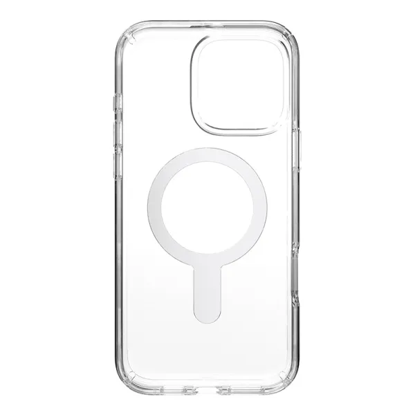 Speck Presidio Perfect-Clear ClickLock & MagSafe - iPhone 16 Pro Max Case (Clear / Chrome Finish / Serene Silver)
