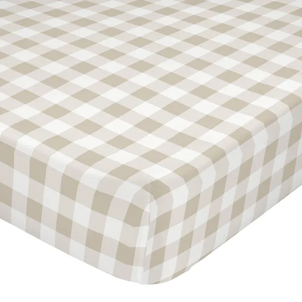 Kummiga voodilina HappyFriday Basic Kids Beež 90 x 200 x 32 cm Gingham