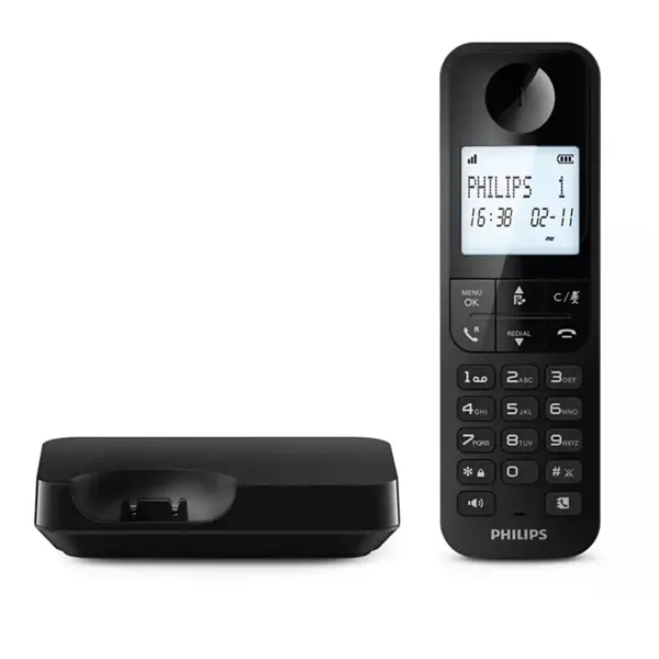 Juhtmevaba Telefon Philips D2701B Must