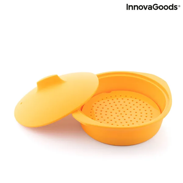 Multifunction Silicone Steamer with Recipes Silicotte InnovaGoods