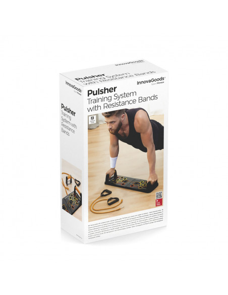 Push-Up Board with Resistance Bands and Exercise Guide Pulsher InnovaGoods