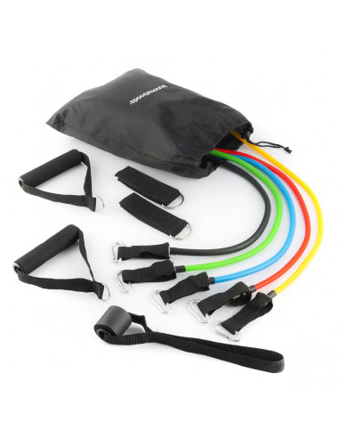 Set of Resistance Bands with Accessories and Exercise Guide Rebainer InnovaGoods 5 Units