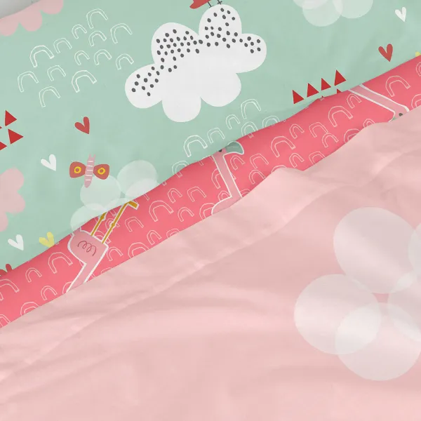 Antklodės užvalkalas be užpildo HappyFriday Moshi Moshi Hola Spalvotas Lova 105 2 Dalys