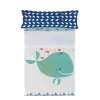 Antklodės užvalkalas be užpildo HappyFriday Moshi Moshi Whale Spalvotas Lova 80/90 2 Dalys