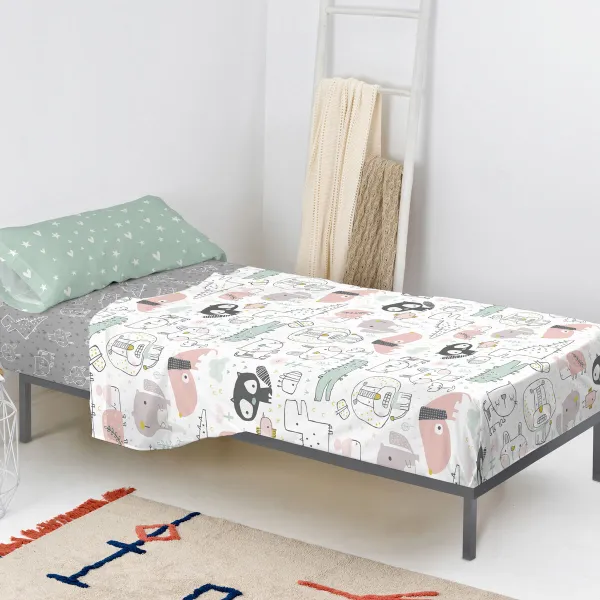 Antklodės užvalkalas be užpildo HappyFriday Moshi Moshi Best buddies  Spalvotas Lova 105 2 Dalys