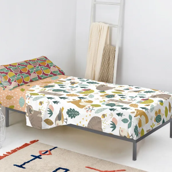 Antklodės užvalkalas be užpildo HappyFriday Moshi Moshi Harvestwood Spalvotas Lova 105 2 Dalys