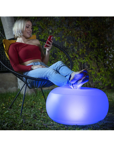 Inflatable Seat with Multicolour LED and Remote Control Pulight InnovaGoods