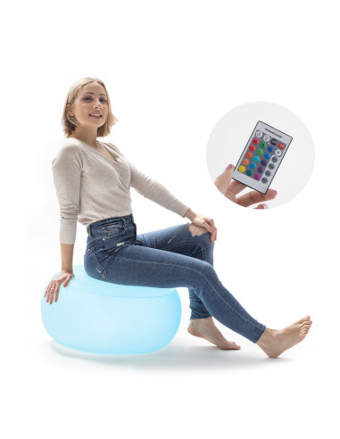 Inflatable Seat with Multicolour LED and Remote Control Pulight InnovaGoods