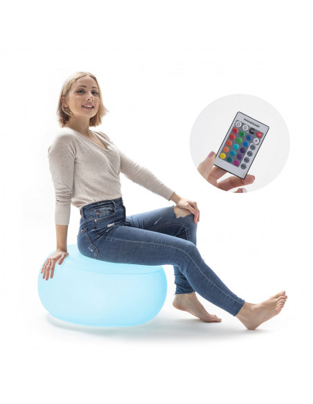 Inflatable Seat with Multicolour LED and Remote Control Pulight InnovaGoods