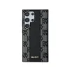 DKNY Leather Checkered Mono Pattern MagSafe - Case for Samsung Galaxy S24 Ultra (Black)