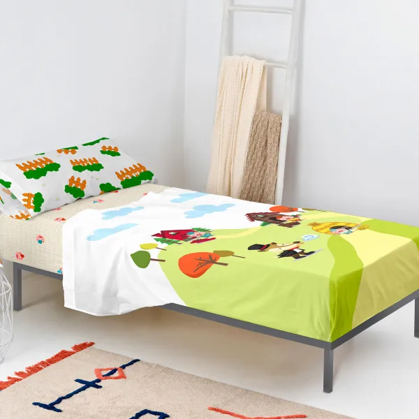 Antklodės užvalkalas be užpildo HappyFriday Mr Fox Piggys Spalvotas Lova 105 2 Dalys