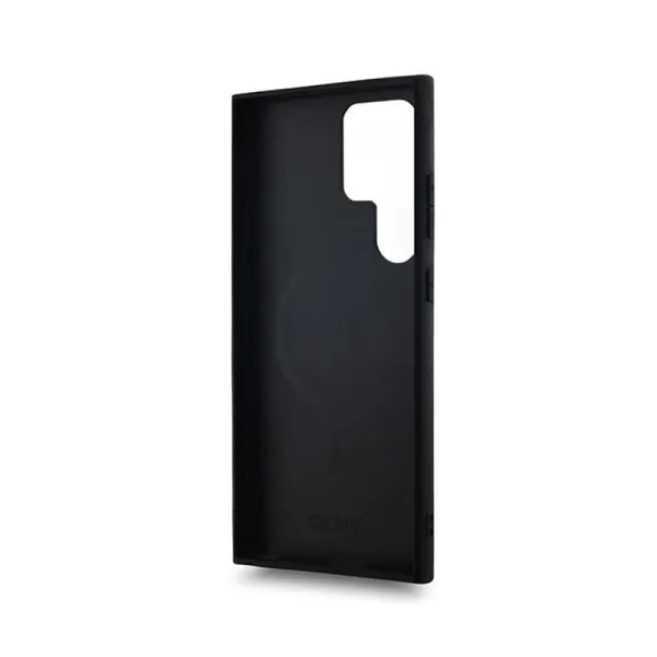 DKNY Leather Checkered Mono Pattern MagSafe - Case for Samsung Galaxy S24 Ultra (Black)