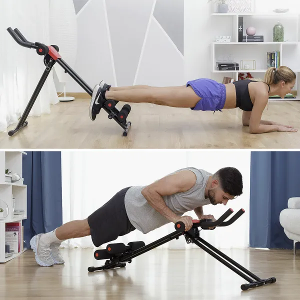 Folding Abdominal Machine with Exercise Guide Plawer InnovaGoods