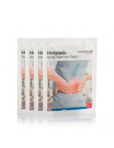 Adhesive Body Heat Patches Hotpads InnovaGoods (Pack of 4)