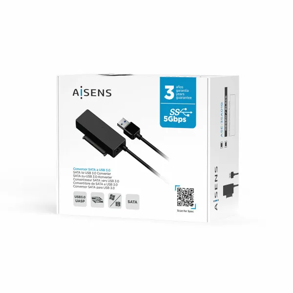 USB-переходник для жесткого диска SATA Aisens ASE-35A01B Чёрный