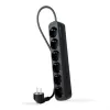 Grandinės plokštė NANOCABLE 10.37.0006-NS-BK 3680 W 250 V 1,4 m