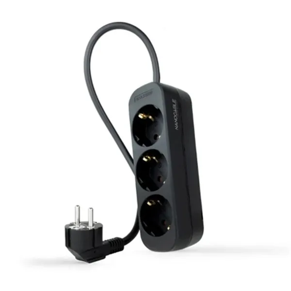 Grandinės plokštė NANOCABLE 10.38.0003-NS-BK 3680 W 250 V 1,4 m