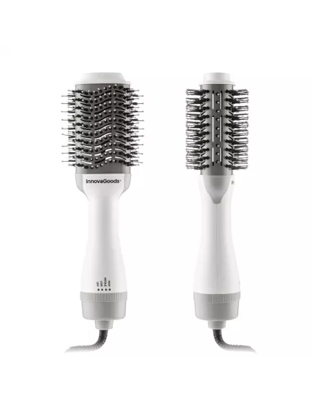 Ionic Dryer and Volumising Brush Volumio InnovaGoods White Grey 1000 W