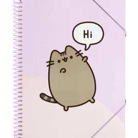 Pusheen - A4 binder with elastic band + 30 clear pockets