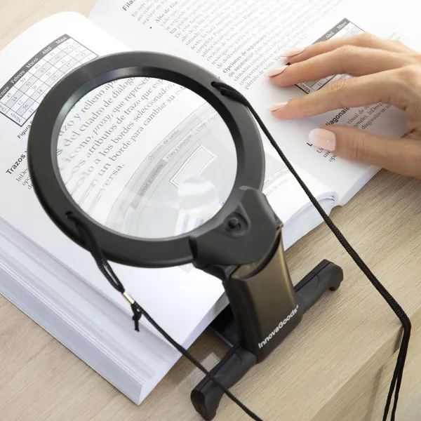 Hands-Free Magnifying Glass with LED light Zooled InnovaGoods