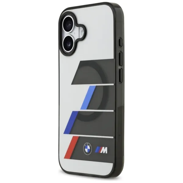 BMW M IML Metal Buttons Tricolor Lines MagSafe - Case iPhone 17 (anthracite)