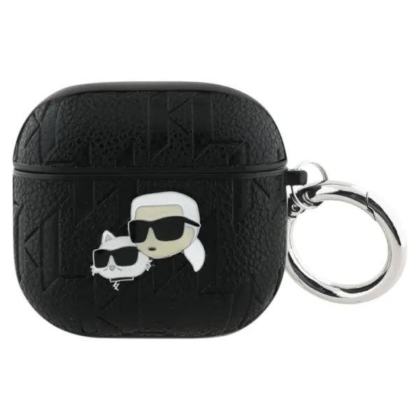 Karl Lagerfeld Monogram Karl & Choupette Head - AirPods 4 Case (black)