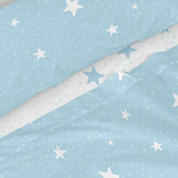 Segas Pārvalks Bez Pildījuma HappyFriday Basic Kids Little star Zils Gulta 80/90 2 Daudzums