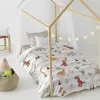 Antklodės užvalkalų rinkinys HappyFriday Moshi Moshi Dino Family Spalvotas Lova 80 2 Dalys