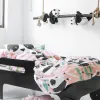 Duvet cover set HappyFriday Moshi Moshi Panda Garden Pink Single 2 Pieces