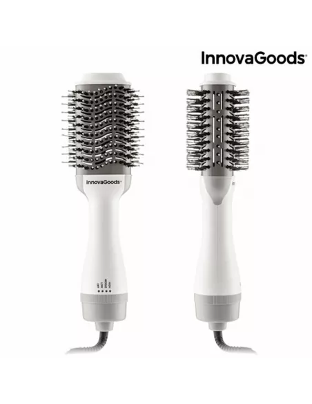 Ionic Dryer and Volumising Brush Volumio InnovaGoods White Grey 1000 W