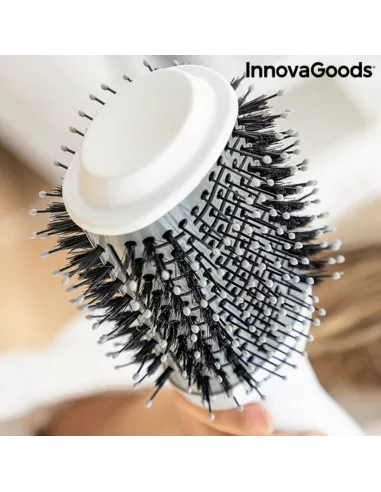 Ionic Dryer and Volumising Brush Volumio InnovaGoods White Grey 1000 W