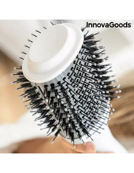 Ionic Dryer and Volumising Brush Volumio InnovaGoods White Grey 1000 W